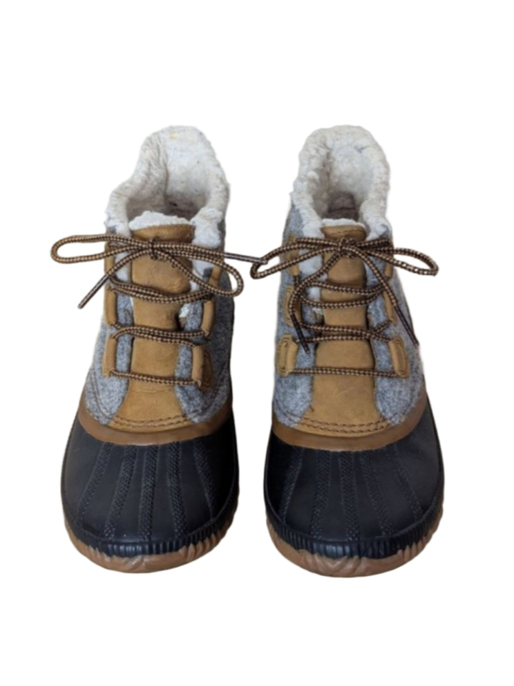 Women's Sorel Winter & Rain Boots 8.5 Gray Brown Waterproof